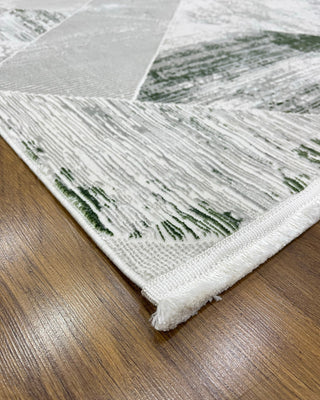 Hera Modern Patterned Machine Made Carpet Green