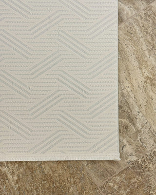 Merlin Line Pattern Machine Made Carpet Cream