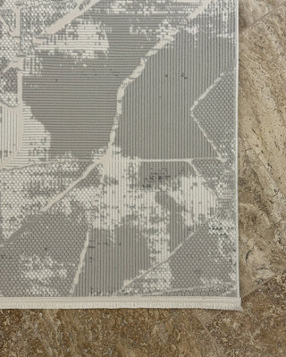 Merlin Modern Pattern Machine Made Carpet Gray