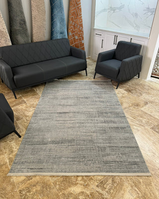 Gloria Series Plain Patterned Machine Made Carpet Anthracite