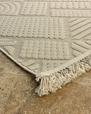 Curl Patterned Machine Made Carpet Beige