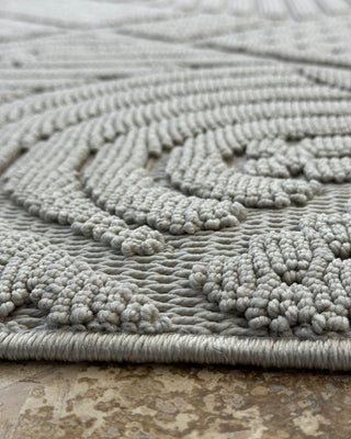 Curl Patterned Machine Made Carpet Gray