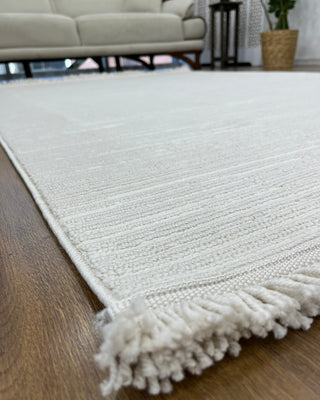 Buklem Plain Machine Made Carpet Beige