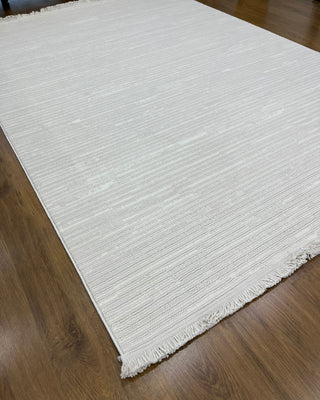 Buklem Plain Machine Made Carpet Beige