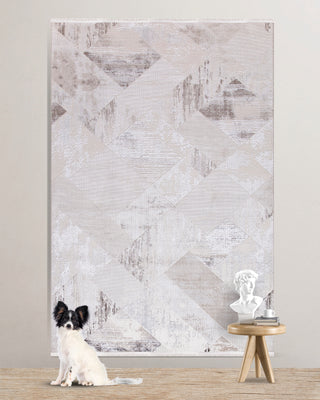 Hera Modern Patterned Machine Made Carpet Mink