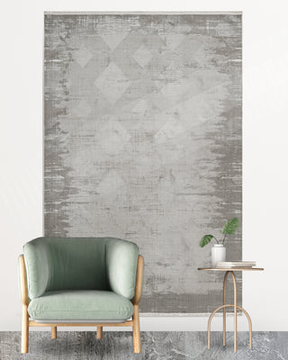 Hera Tile Patterned Machine Made Carpet Gray