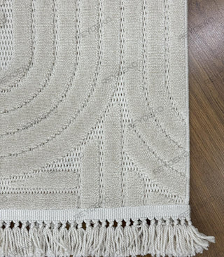 Laurel Fold Pattern Machine Carpet Beige