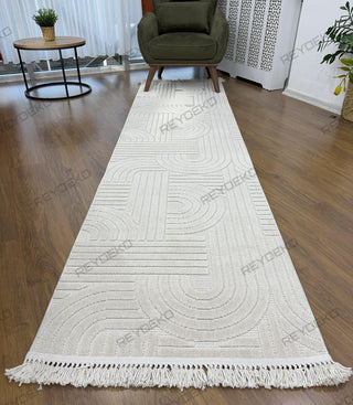 Laurel Fold Pattern Machine Carpet Beige