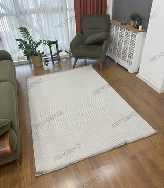 Defne simple pattern machine carpet gray