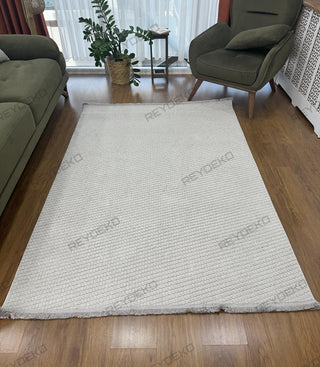 Defne simple pattern machine carpet gray