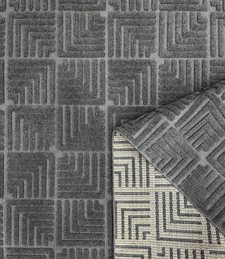 Defne geometric pattern machine carpet anthracite