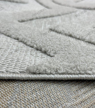 Olivia Zigzag Pattern Machine Carpet Gray